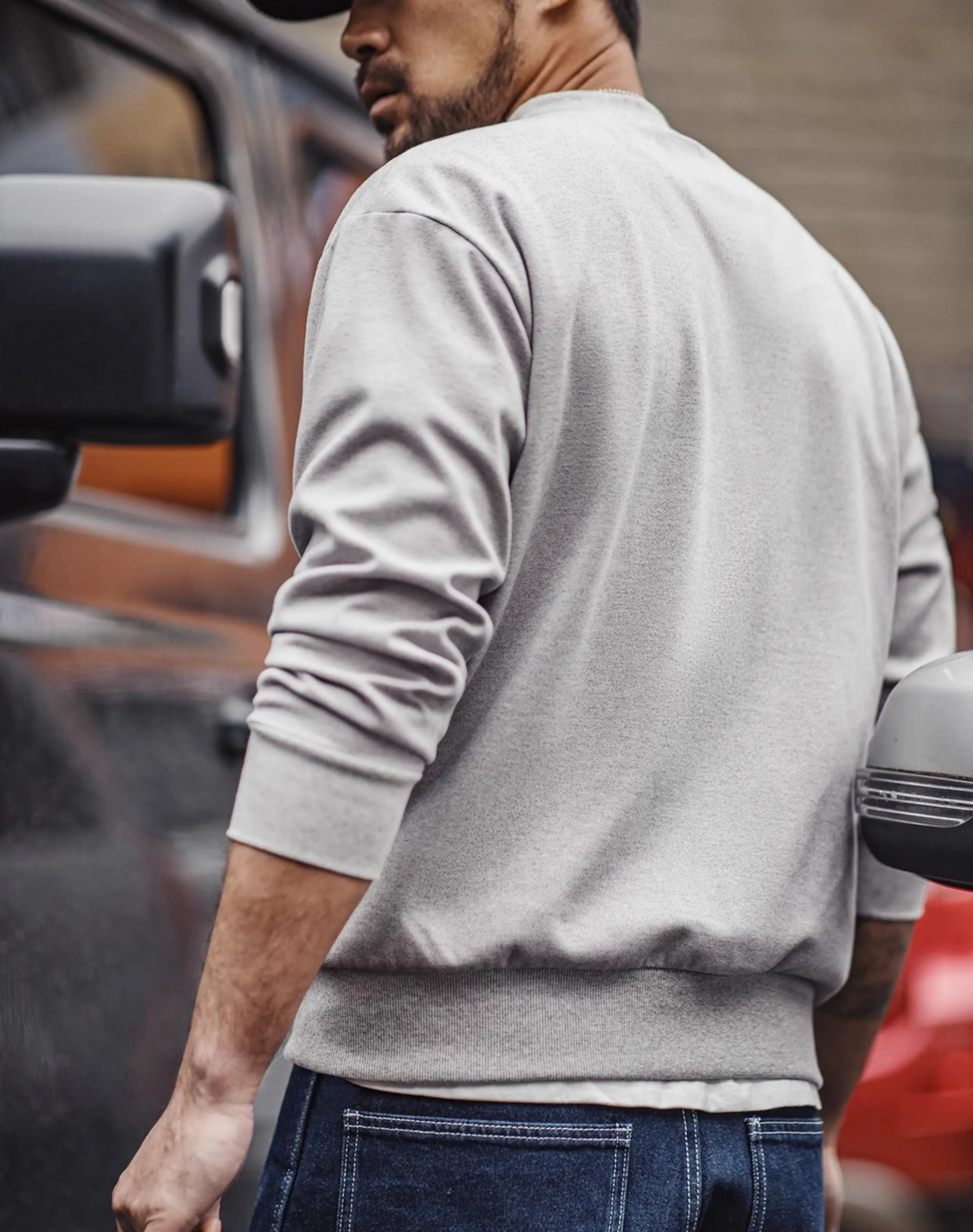 American Henry Collar Woolen Clean Fit Bottoming Men's Sweater