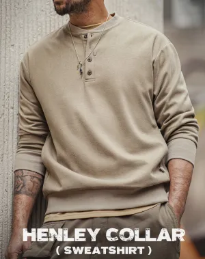 American Henry Collar Woolen Clean Fit Bottoming Men's Sweater