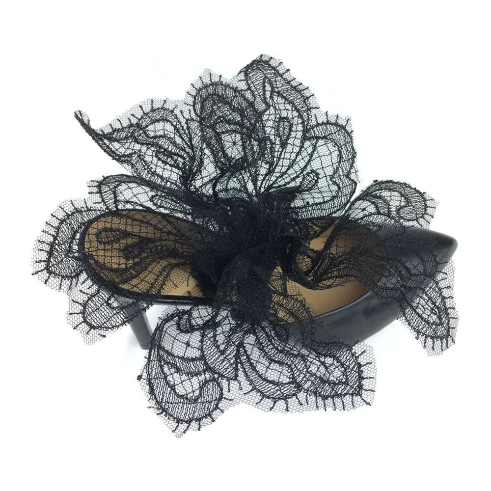 Black Lace Slingback