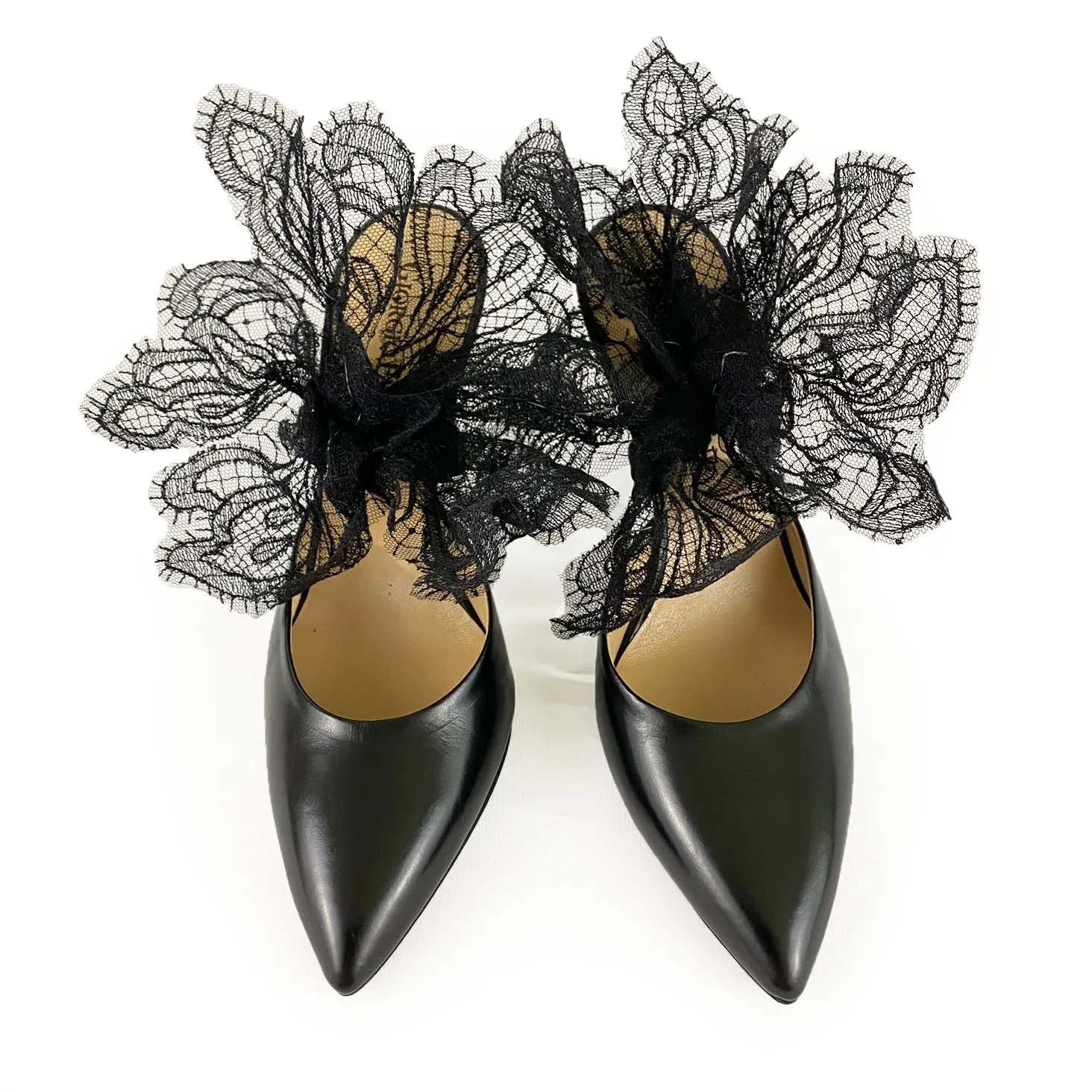 Black Lace Slingback
