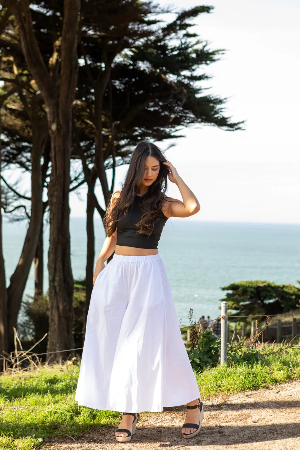 Bora Stretch Poplin Super Wide Leg Pant