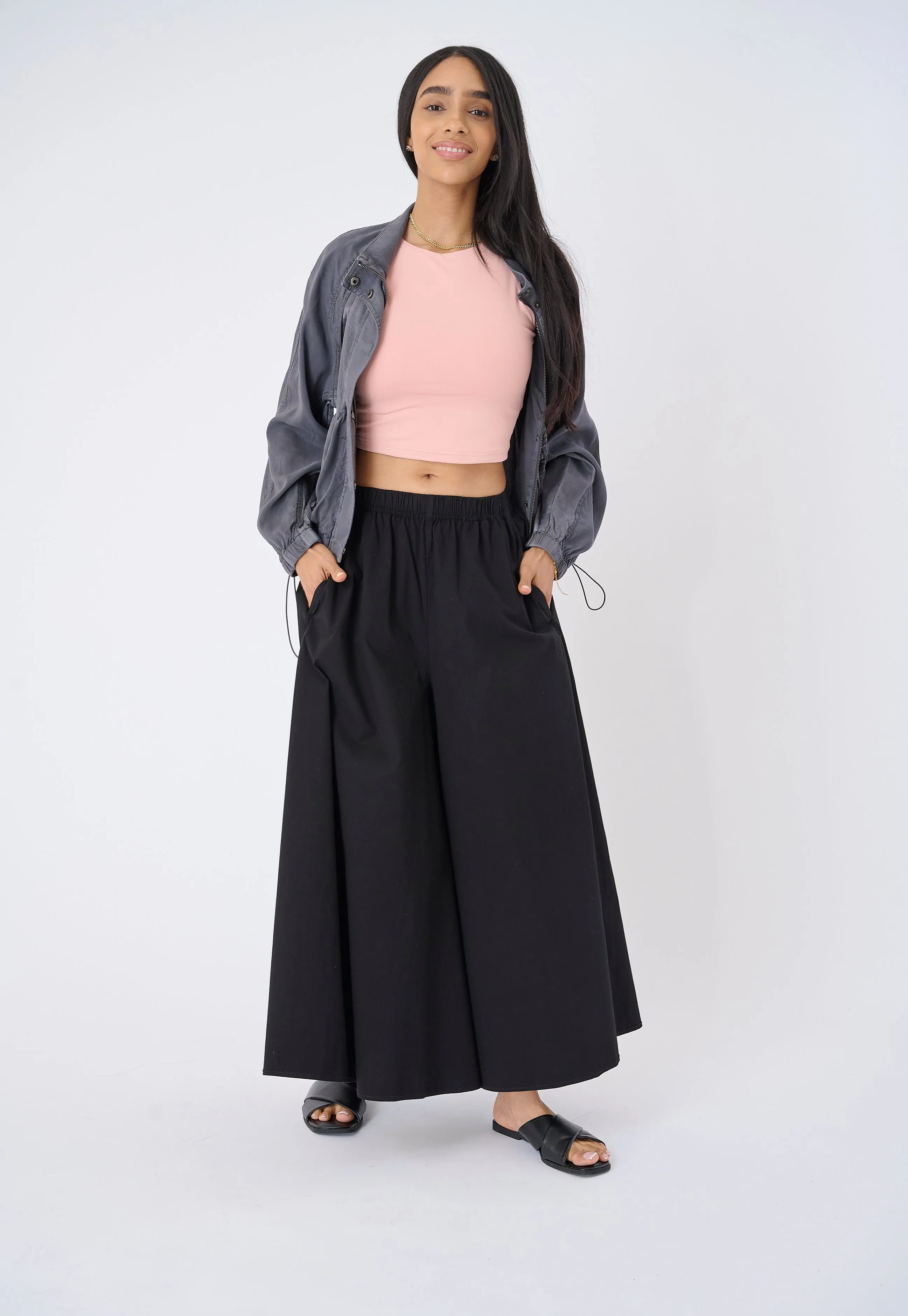 Bora Stretch Poplin Super Wide Leg Pant