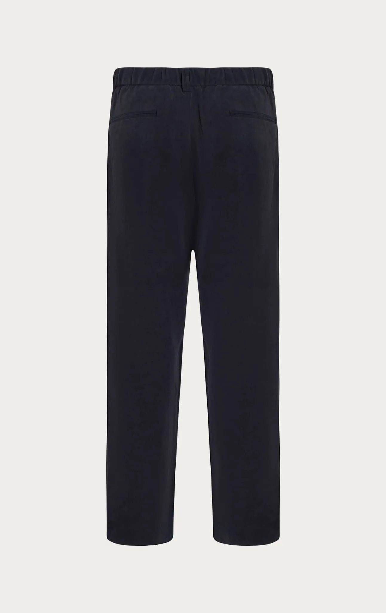 Breezy Relaxed Pleated Trousers - Navy