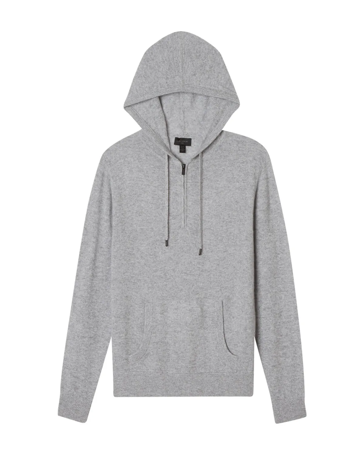 Cashmere Quarter Zip Matte Trim Hoodie