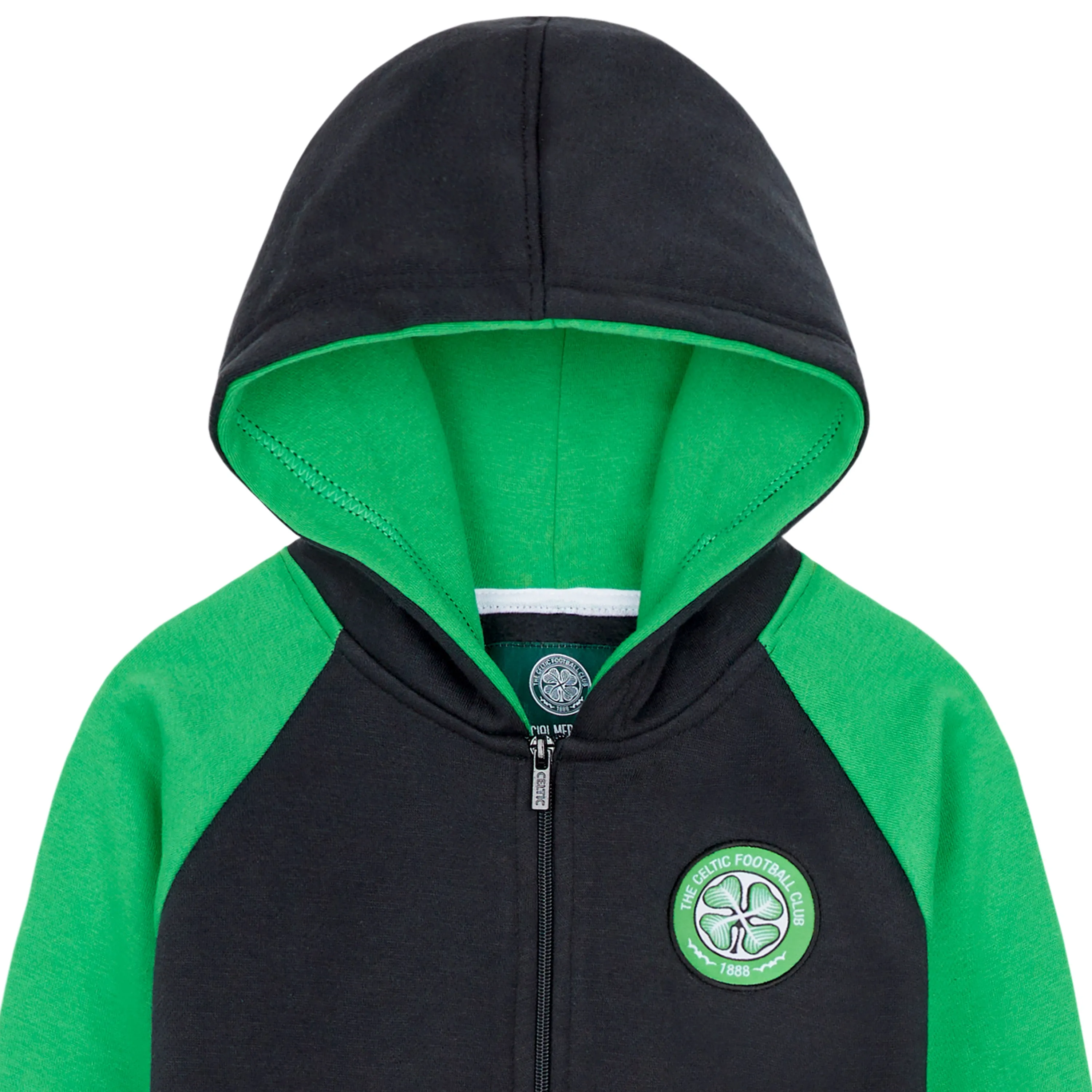 Celtic F.C. Boys Zip Up Hoodie with Pockets