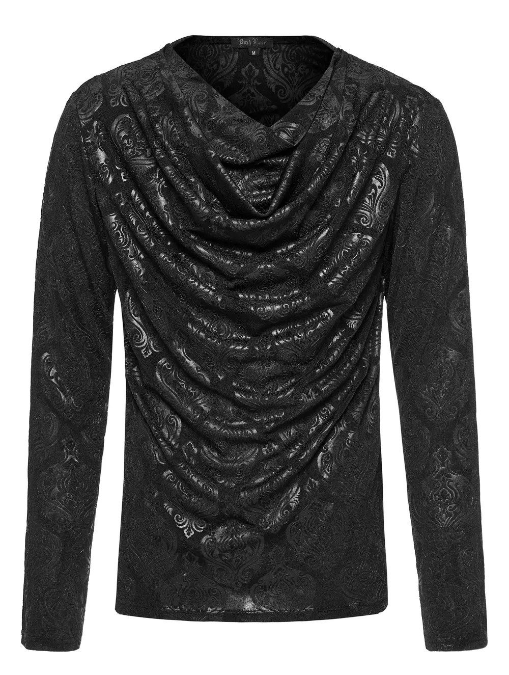 Chic Goth Cowl Neck Top - Versatile Daily Statement Piece