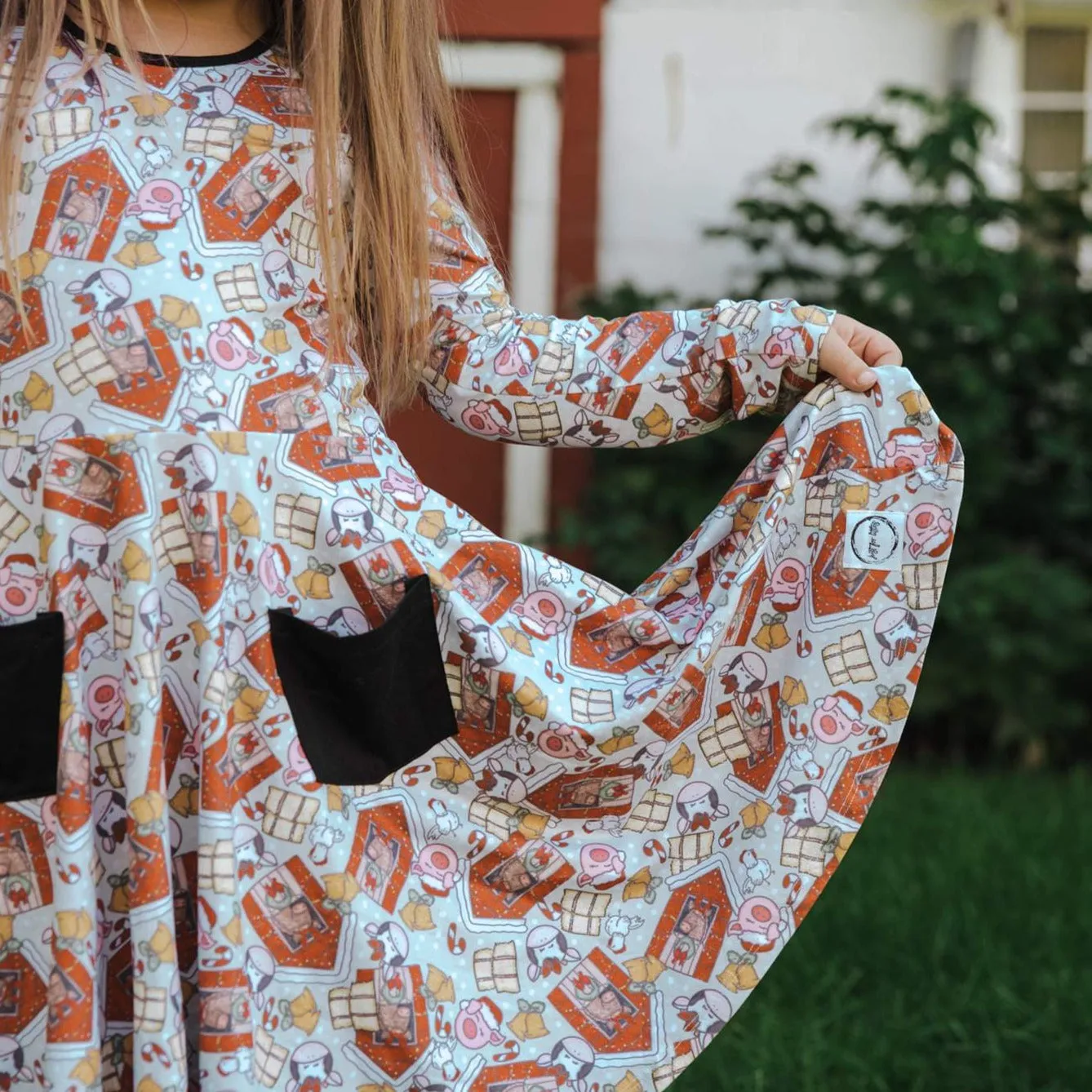 Christmas Farm Twirl Dress