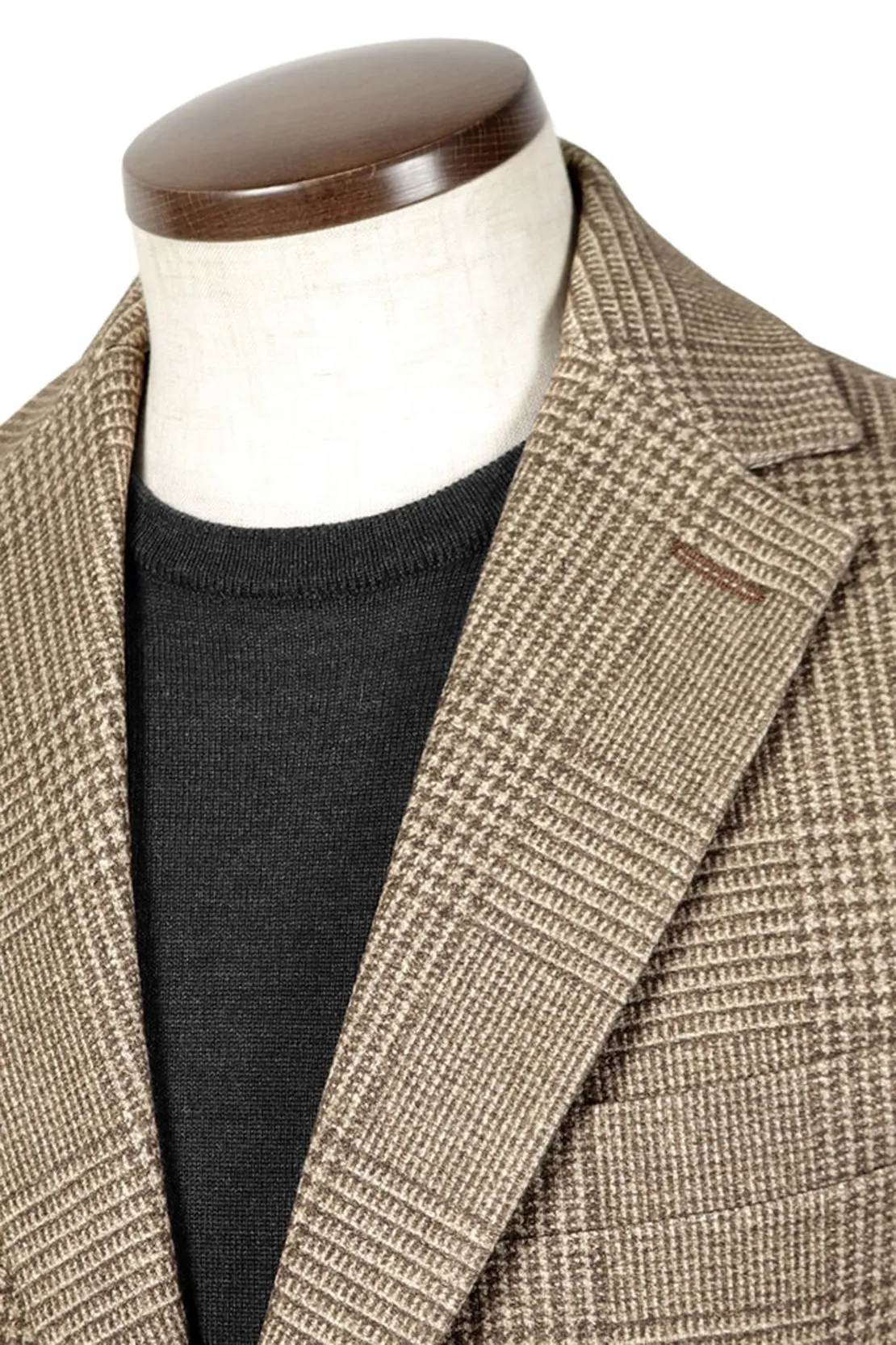 CIRCOLO 1901 - Brown Check Cotton Stretch 2 Button Jacket CN4106