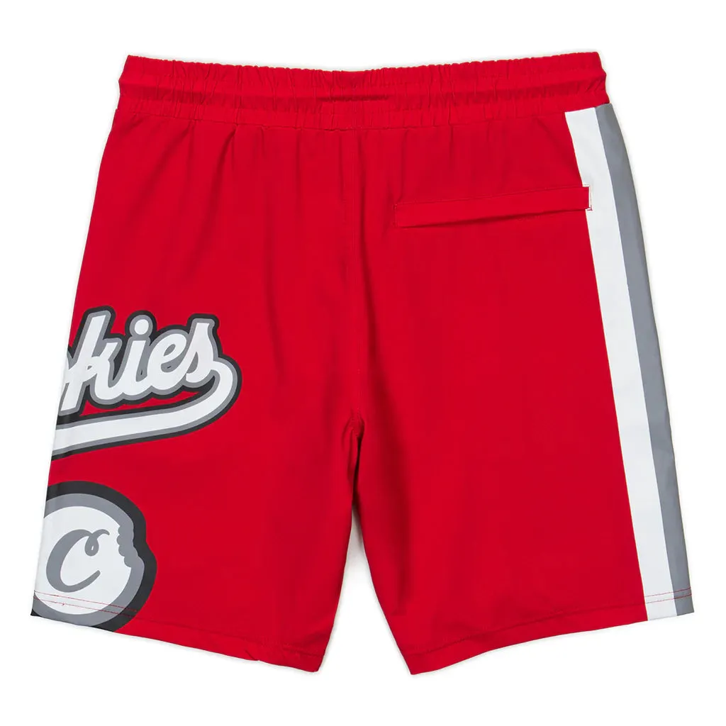 Cookies Puttin In Work Red Poly Boardshorts (1558B6111)