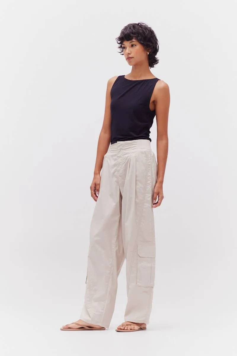 Cotton Poplin Cargo Pants
