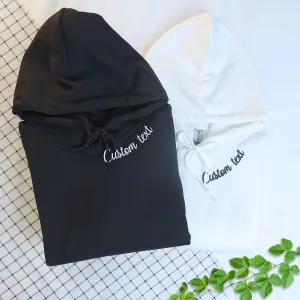 Custom Embroidered Neckline Collar Hoodie