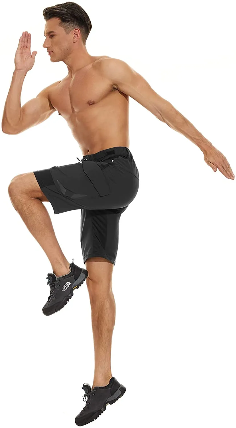Cycorld Mens-Mountain-Bike-Shorts, Loose Fit with Zippered Pockets, MTB, Cycling,Hiking,Cargo,Outdoor Lightweight Shorts