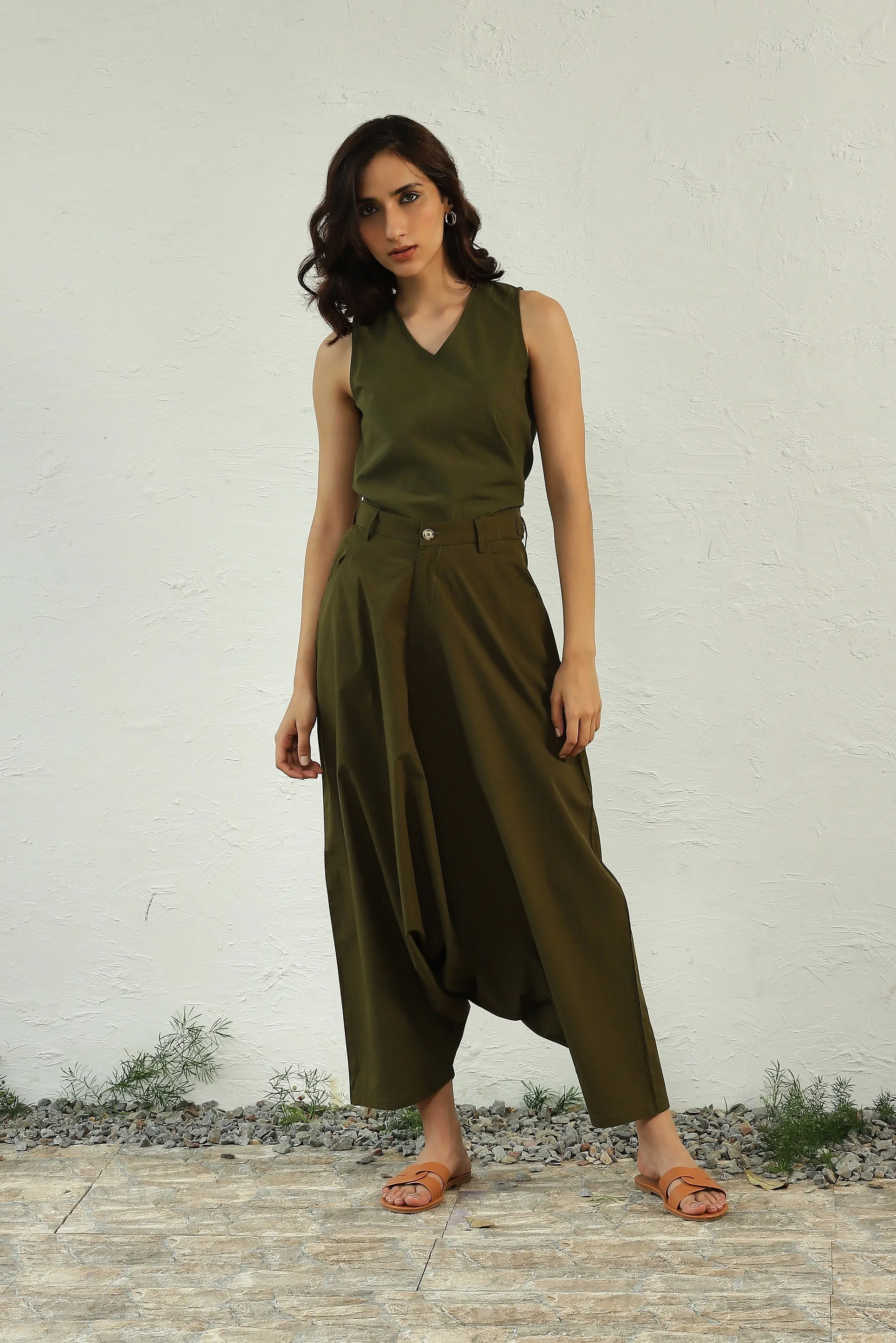 Dark Olive Harem Pants