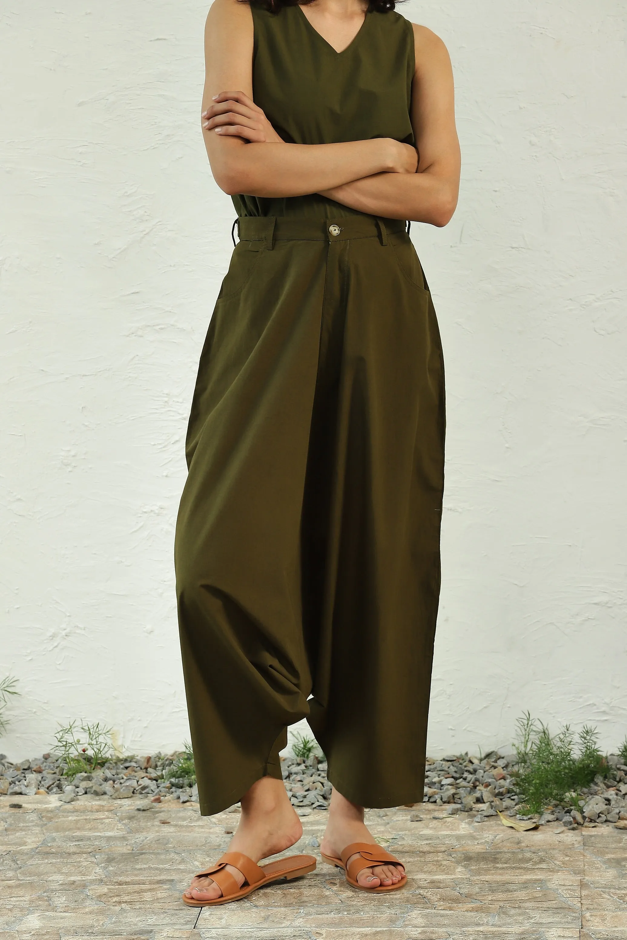 Dark Olive Harem Pants