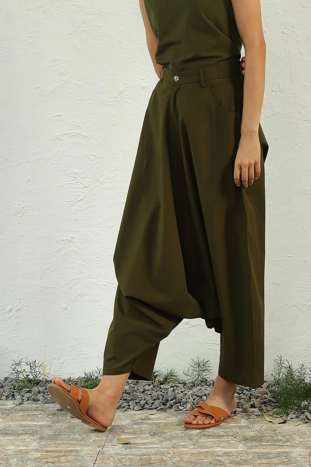 Dark Olive Harem Pants