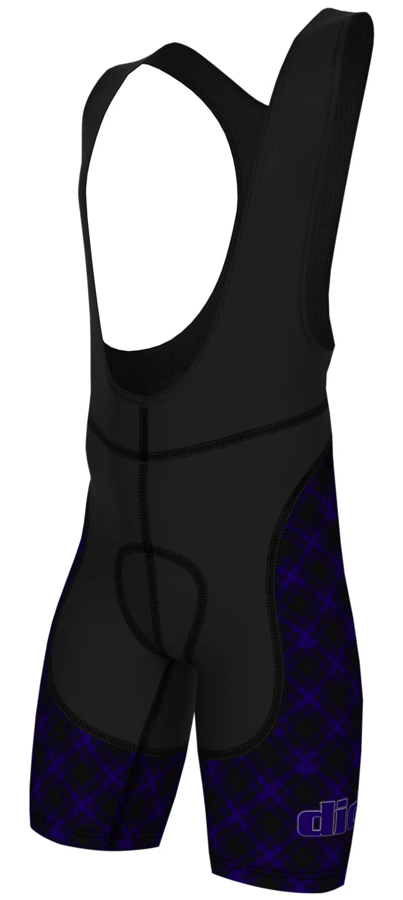 DiDOO Men's Classic Quick Dry Padded Cycling Bib Shorts Black and Blue