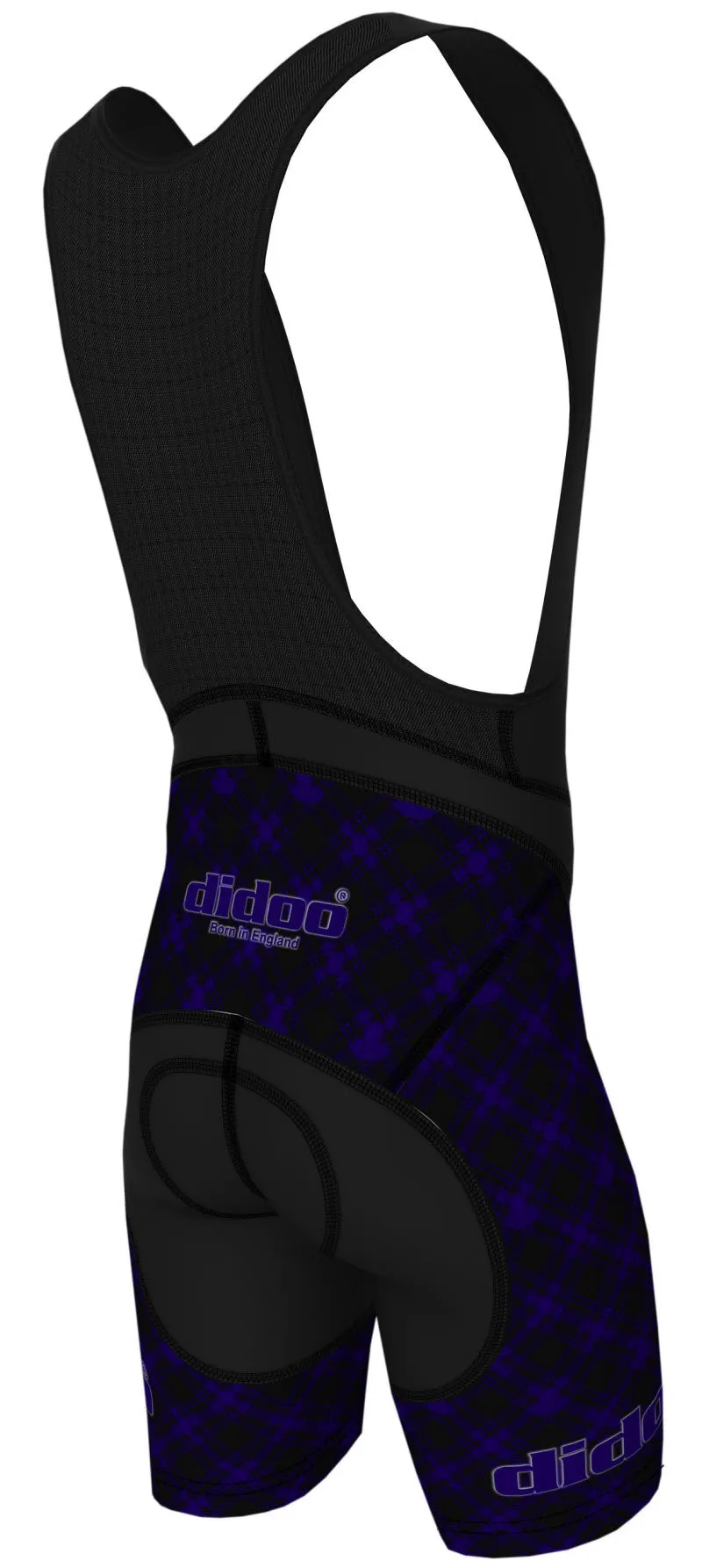 DiDOO Men's Classic Quick Dry Padded Cycling Bib Shorts Black and Blue