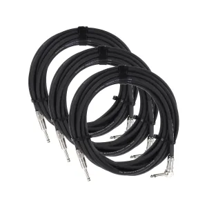 Divine Noise Straight Cable Black 30' Straight/Straight 3 Pack Bundle