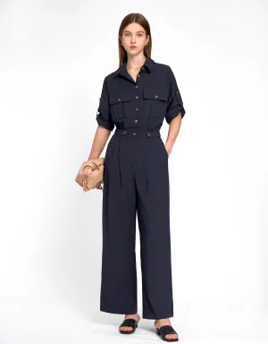 Dolman Sleeve Utility Jumpsuit