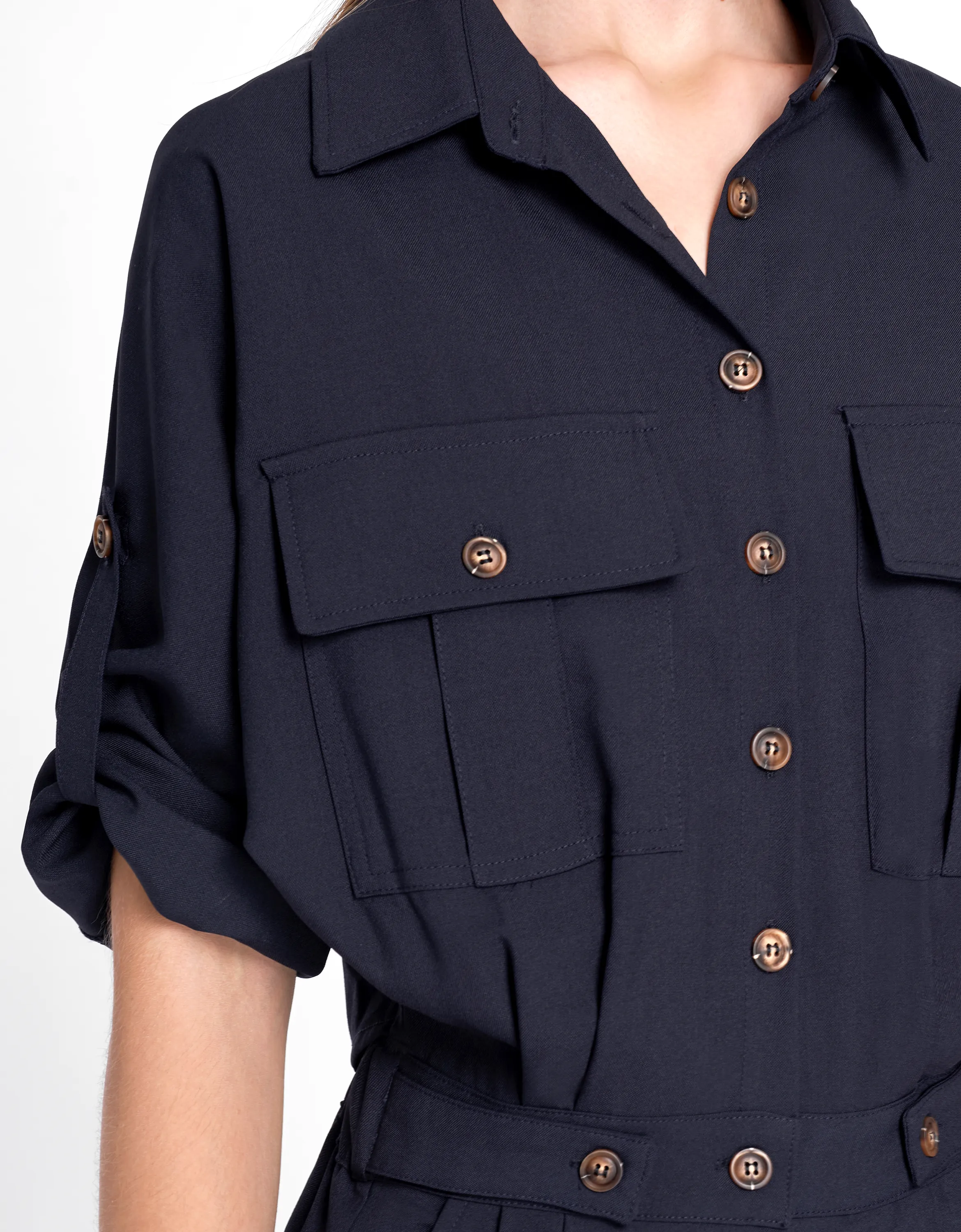 Dolman Sleeve Utility Jumpsuit