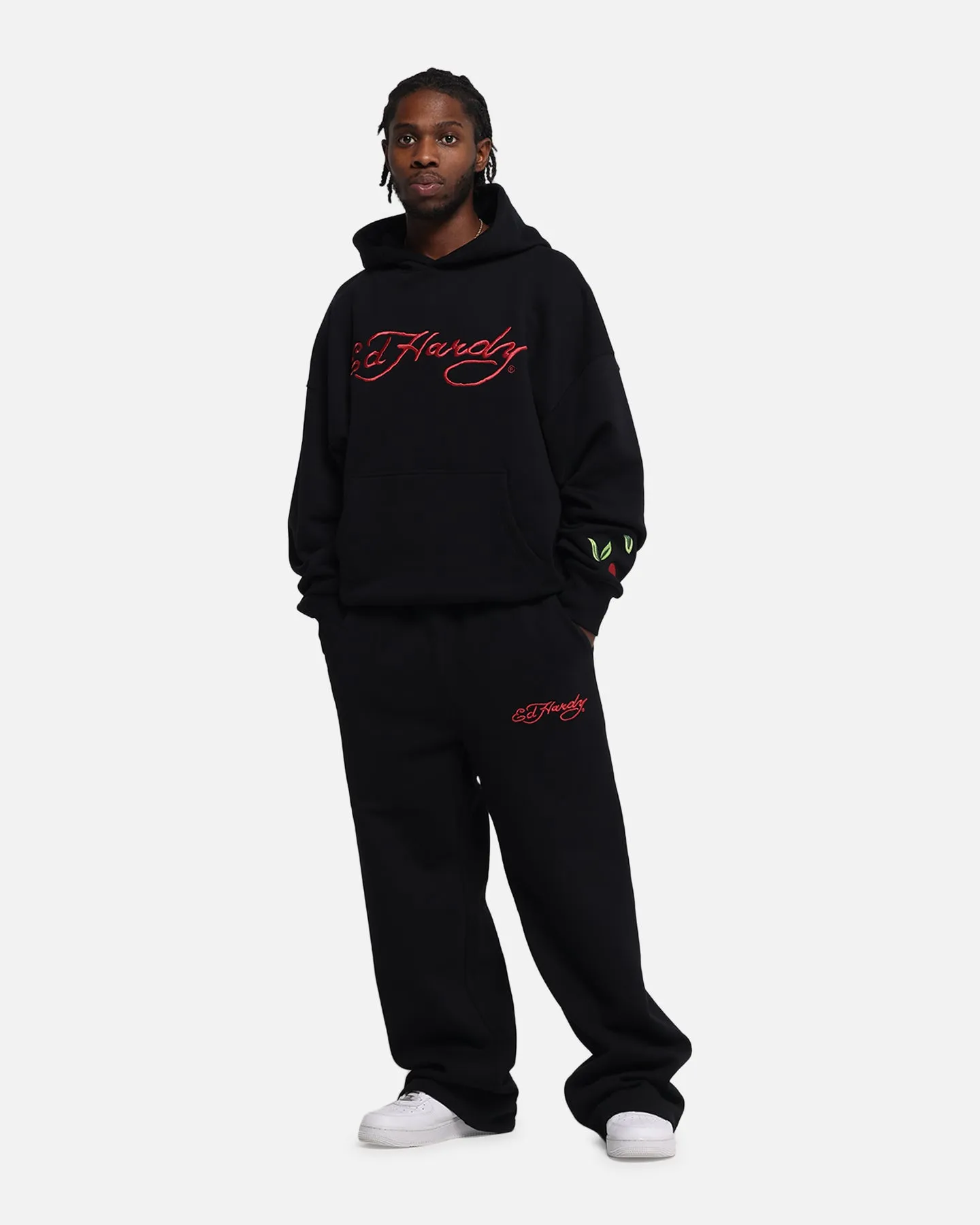 Ed Hardy Cherry Trackpants Black