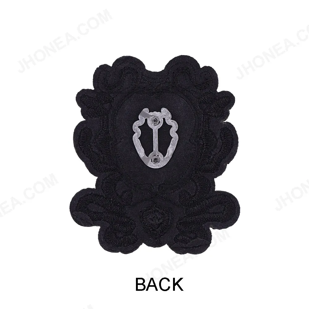 Eye-Catching Roaring Wolf Beaded Embroidery Black Patch