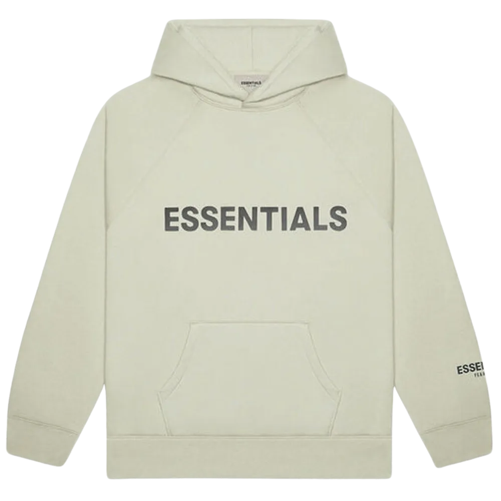 FEAR OF GOD ESSENTIALS 3D Silicon Applique Pullover Hoodie Alfalfa Sage