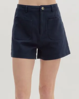 Front Pocket Shorts - Navy