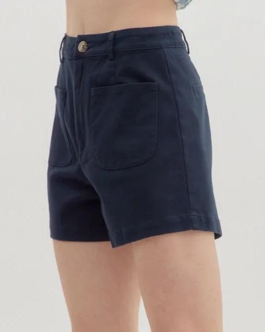 Front Pocket Shorts - Navy