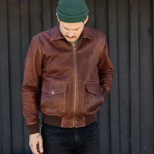 G-1 Leather Bomber - Cognac