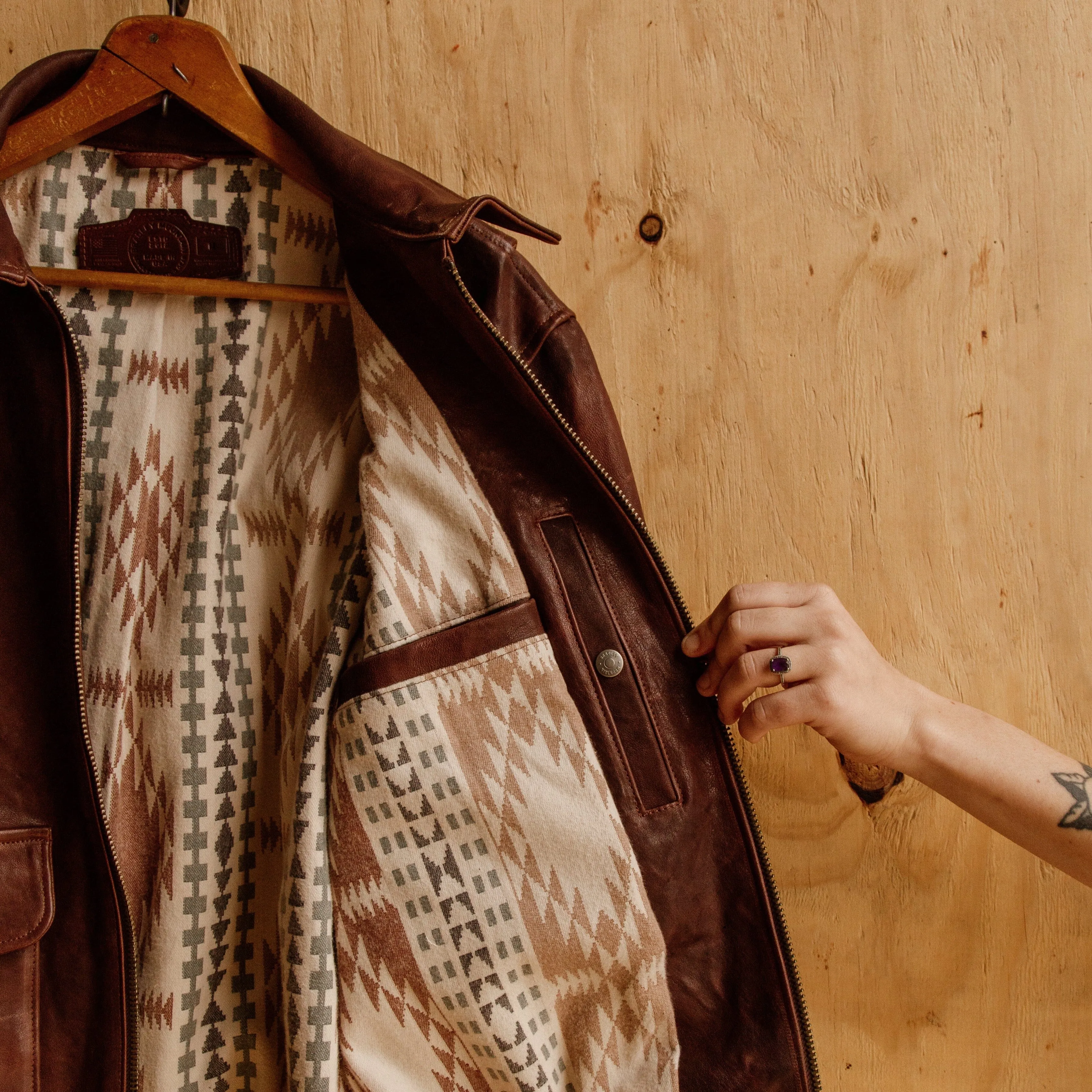 G-1 Leather Bomber - Cognac