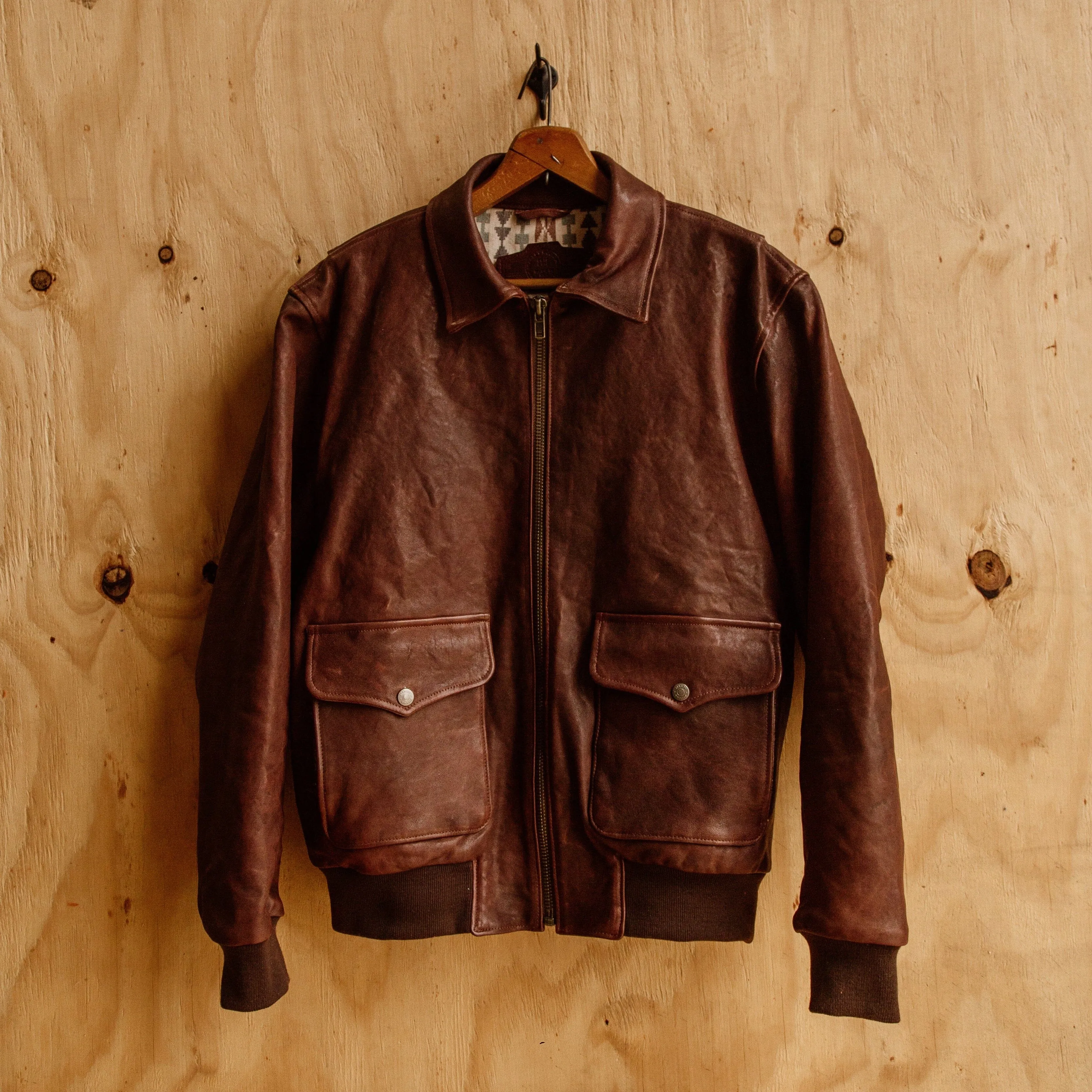 G-1 Leather Bomber - Cognac