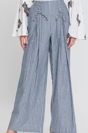 Hamilton All-Laced-Up Pants in Navy & White