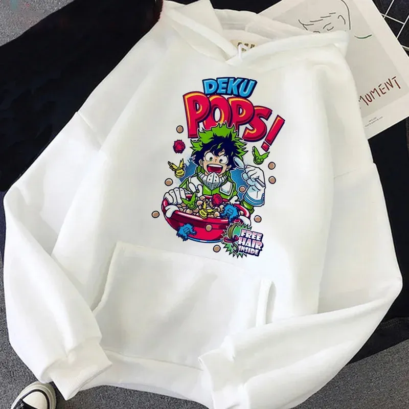 Harajuku Gothic Funny Japanese Anime Printed Men's Casual Hoodies Autumn Winter New Pullovers Round Neck Sweatshirts Tops Unisex