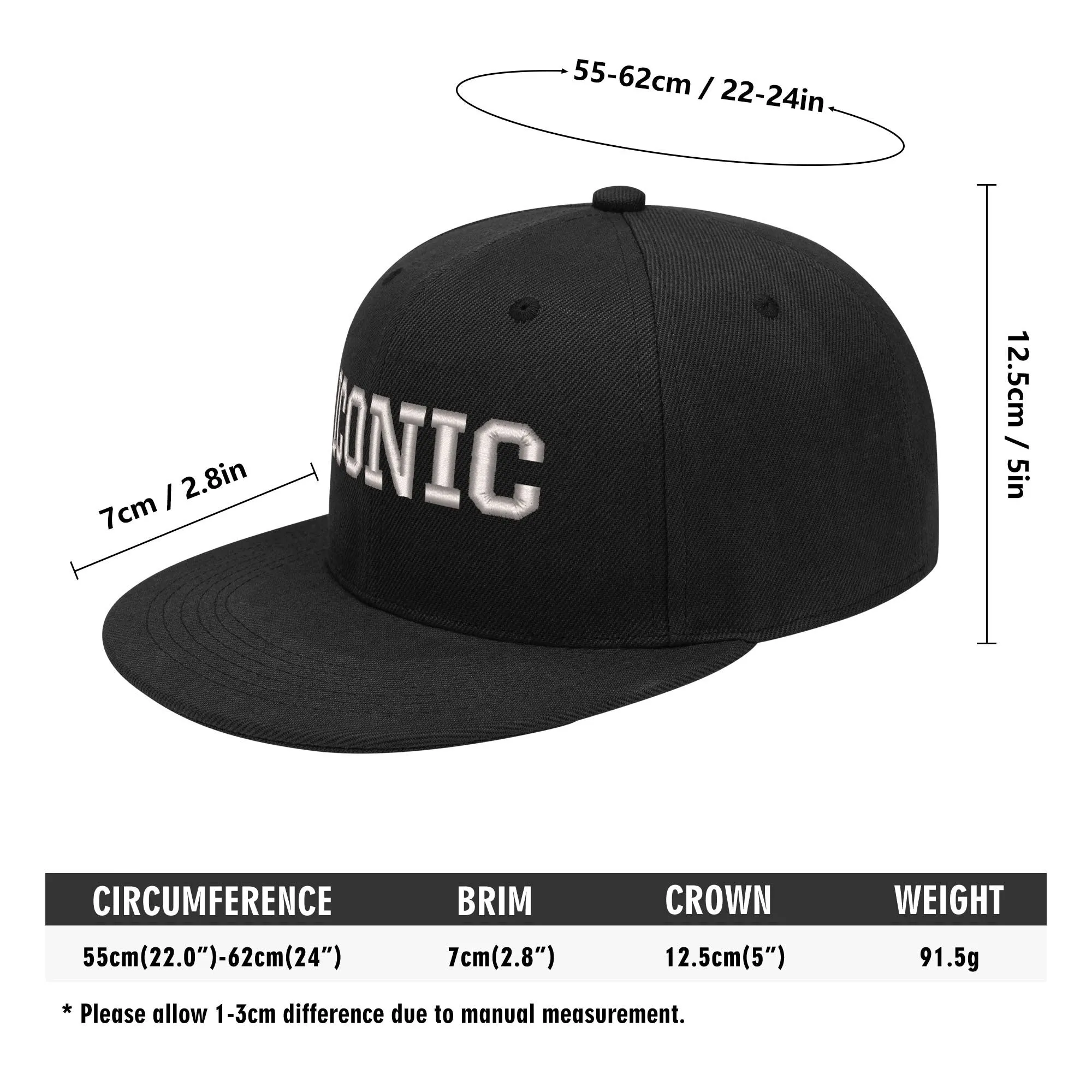 ICONIC Embroidered Streetwear Snapback Hats