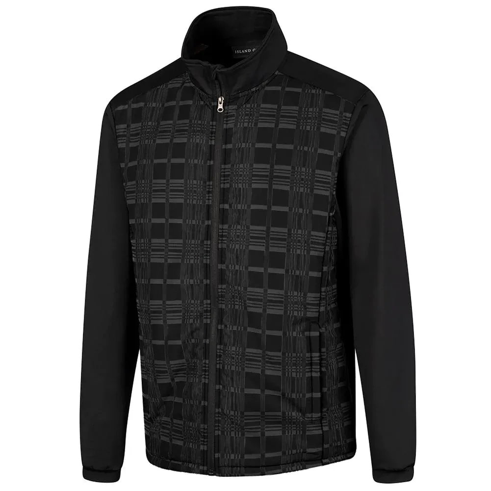 Island Green Plaid Print Padded Jacket