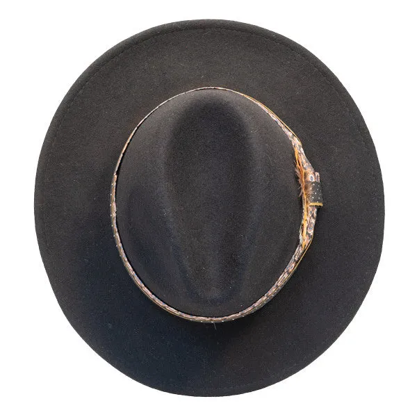 Jeanne Simmons - Wool Felt Fashion Fedora w- Feather