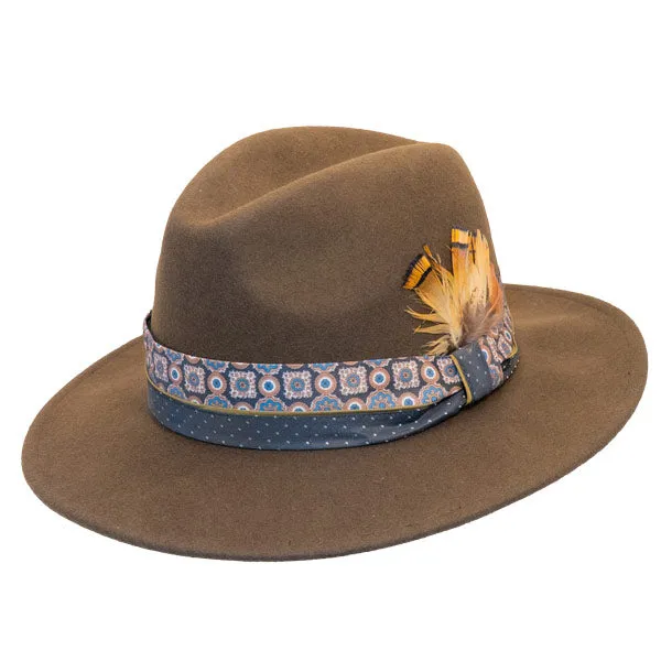 Jeanne Simmons - Wool Felt Fashion Fedora w- Feather