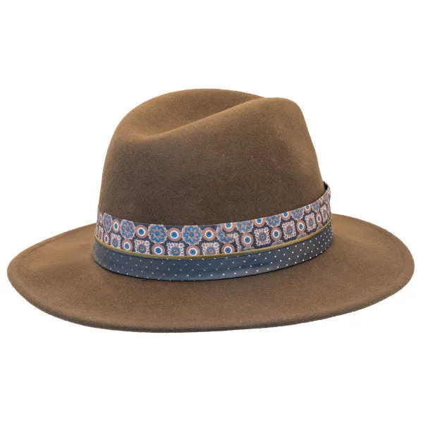 Jeanne Simmons - Wool Felt Fashion Fedora w- Feather