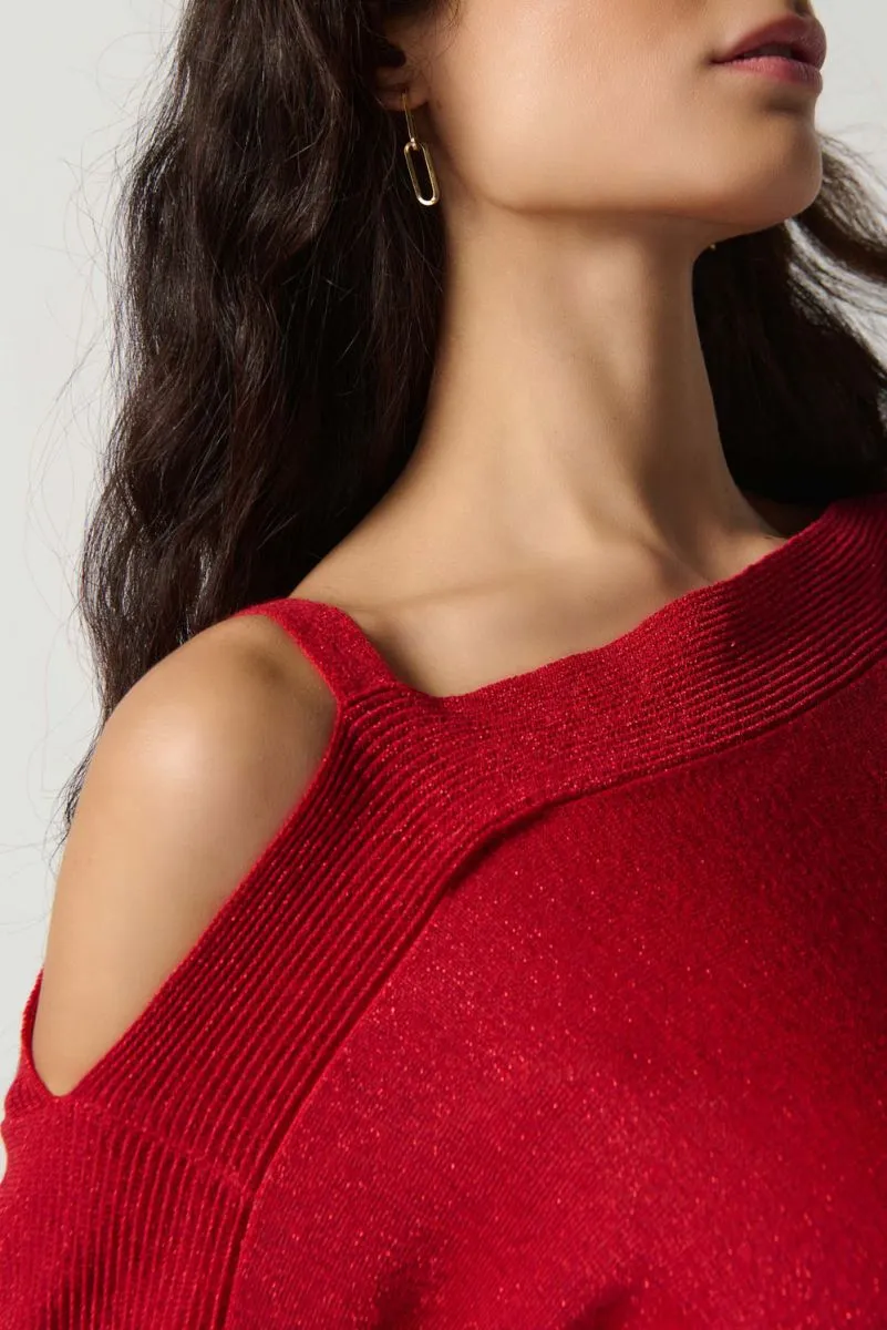 JOSEPH RIBKOFF 234916 Shimmer One-Shoulder Top