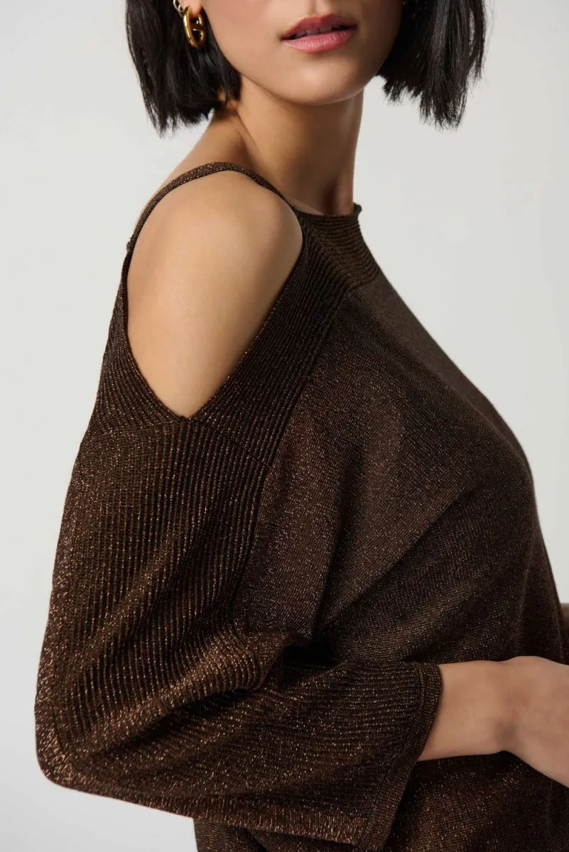 JOSEPH RIBKOFF 234916 Shimmer One-Shoulder Top