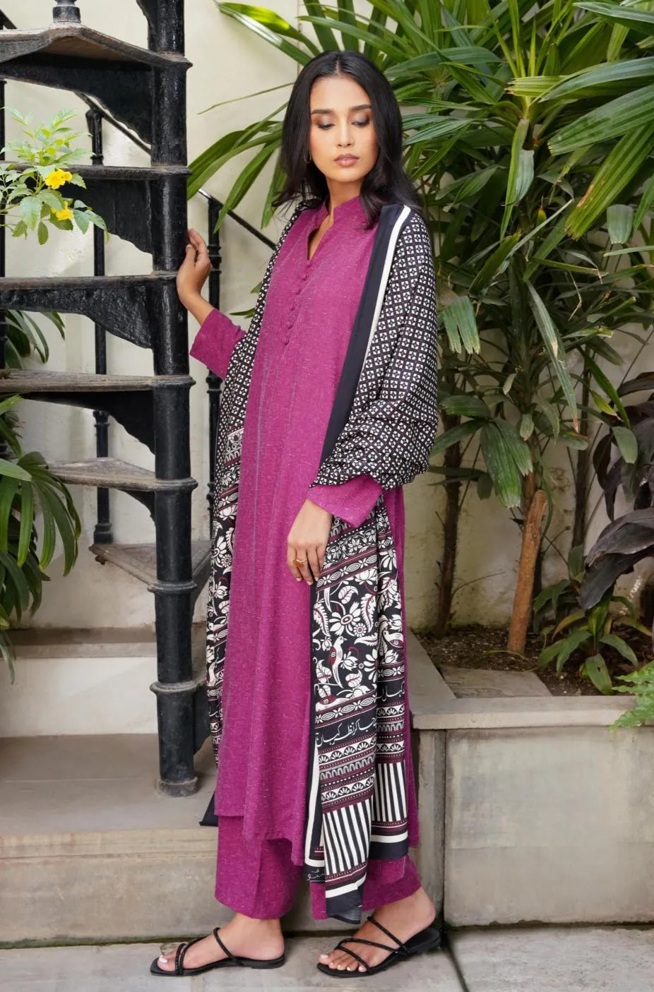 Kalidaar Co-Ord - Berry Plum