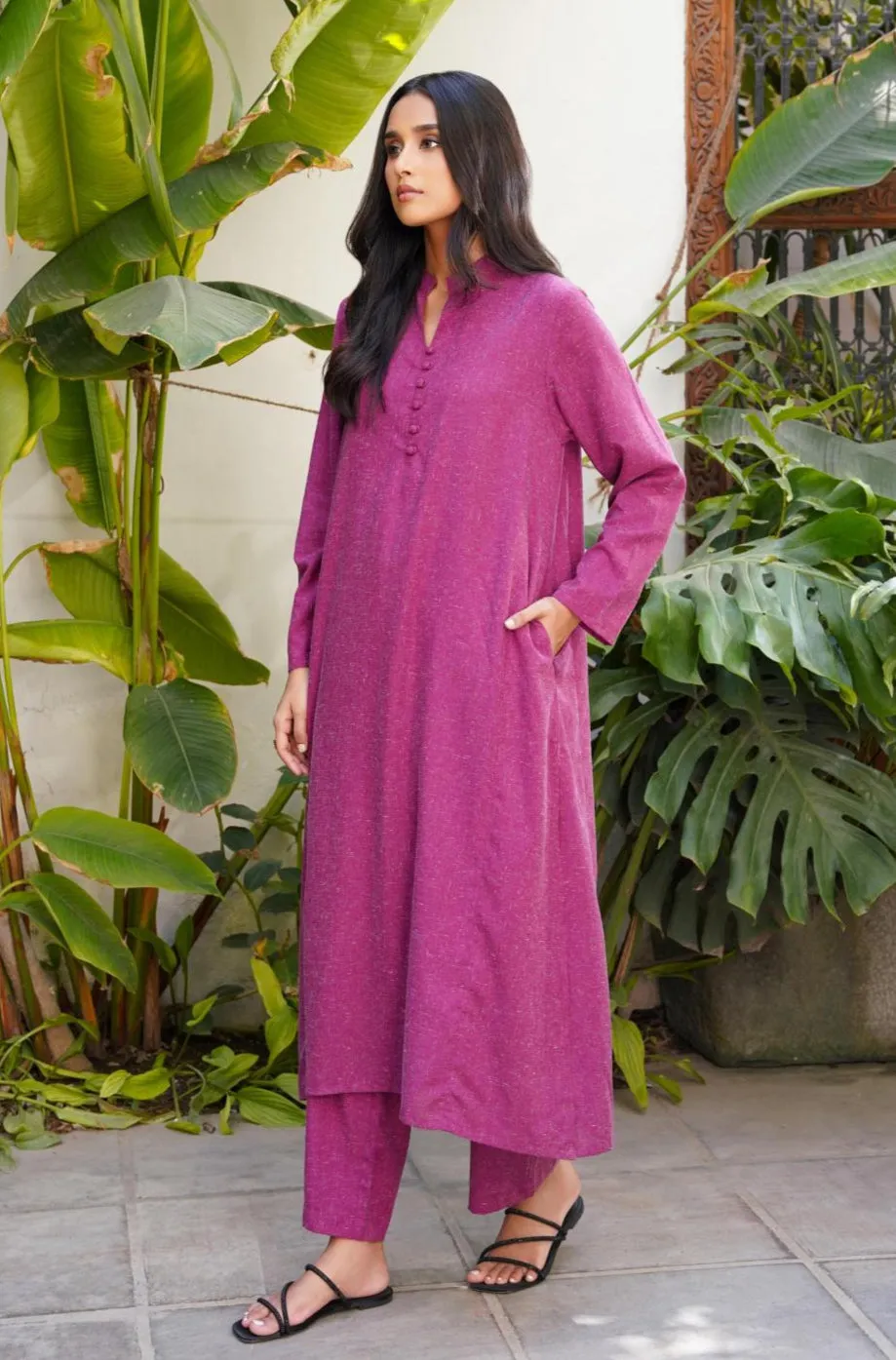 Kalidaar Co-Ord - Berry Plum