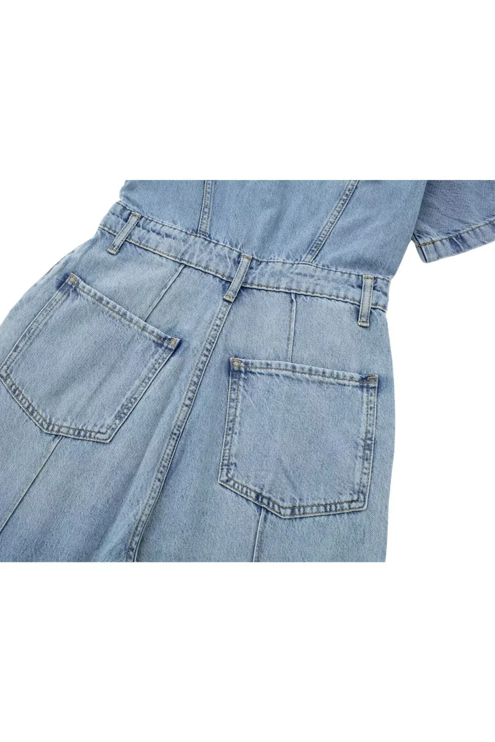 'Khanna' Chic Long Denim Jumpsuit