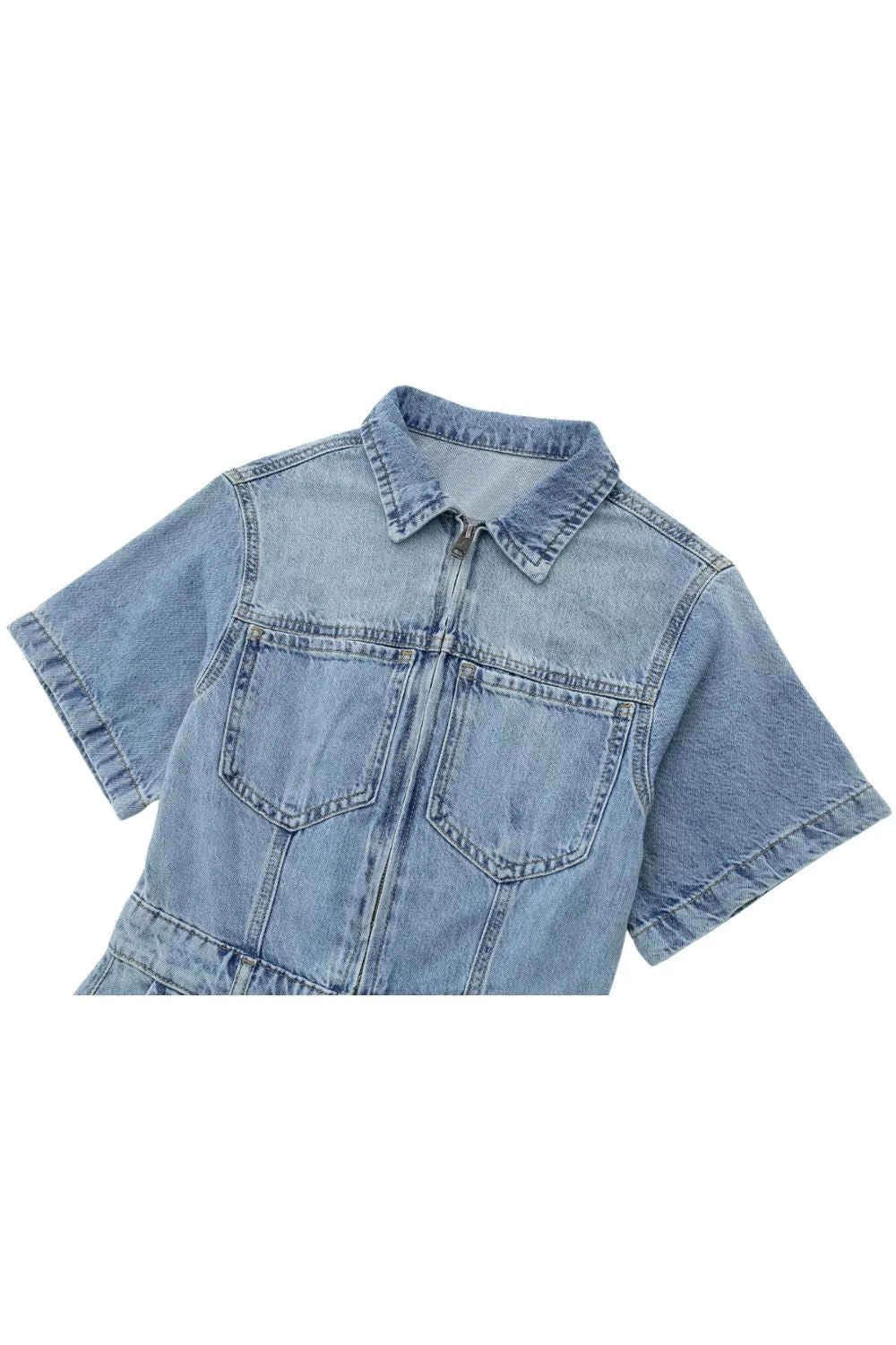 'Khanna' Chic Long Denim Jumpsuit
