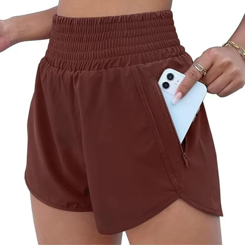 Lightweight Athletic Shorts With Secure Pocket