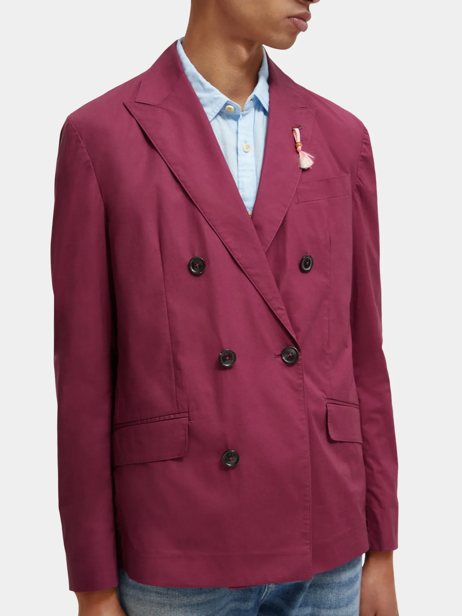 Lightweight double-breasted blazer