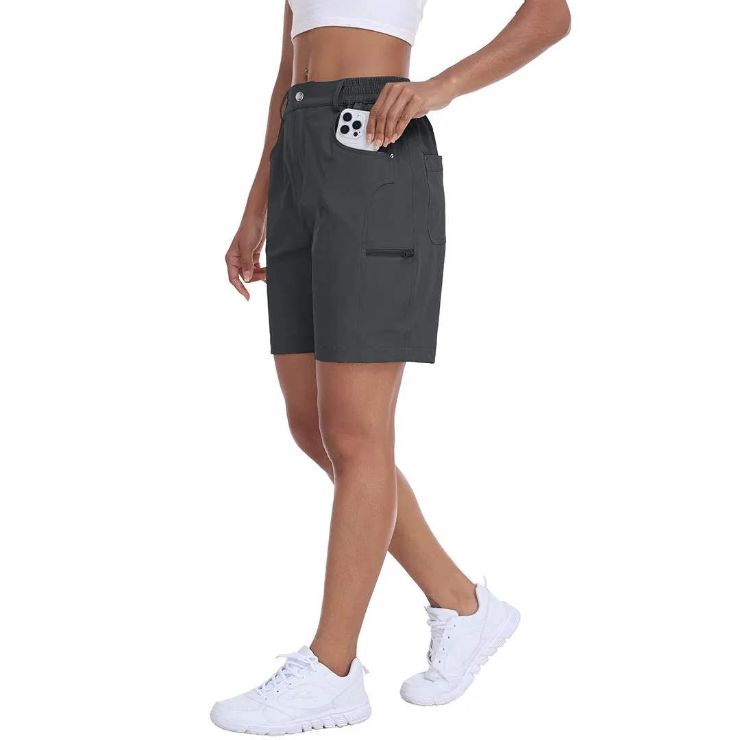Lightweight waterproof pocket shorts for women