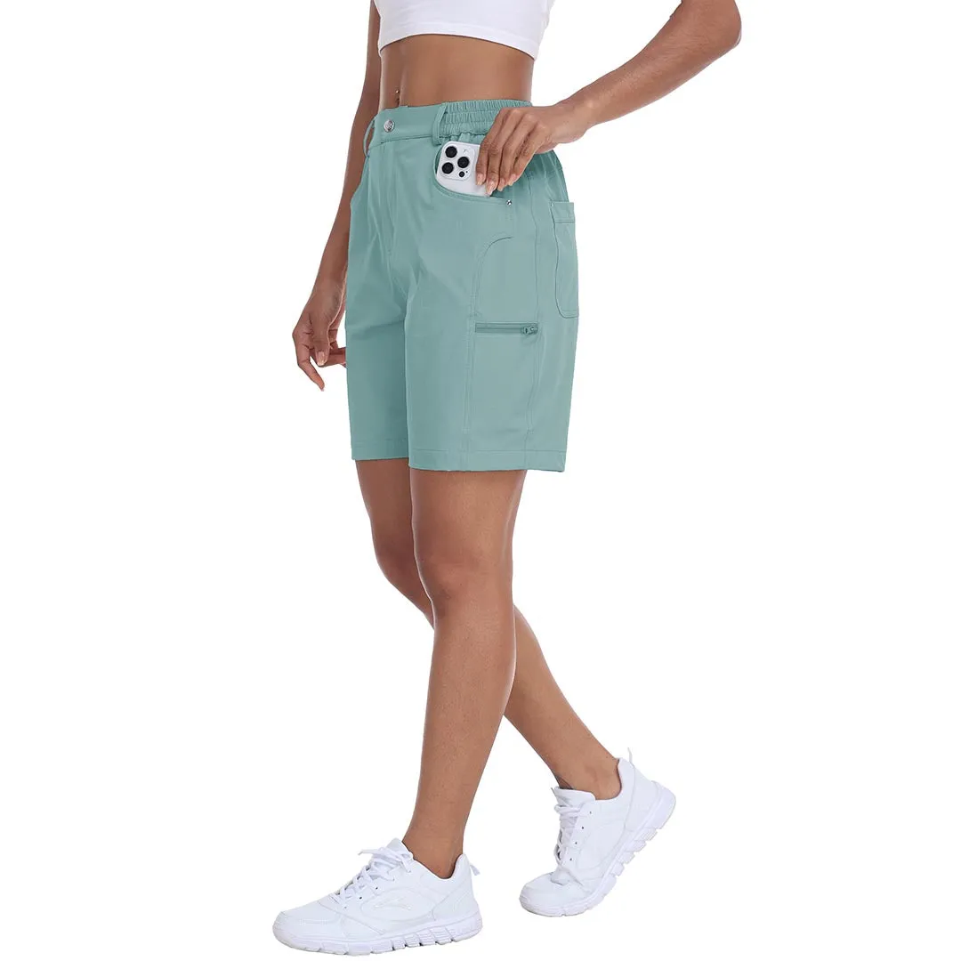 Lightweight waterproof pocket shorts for women
