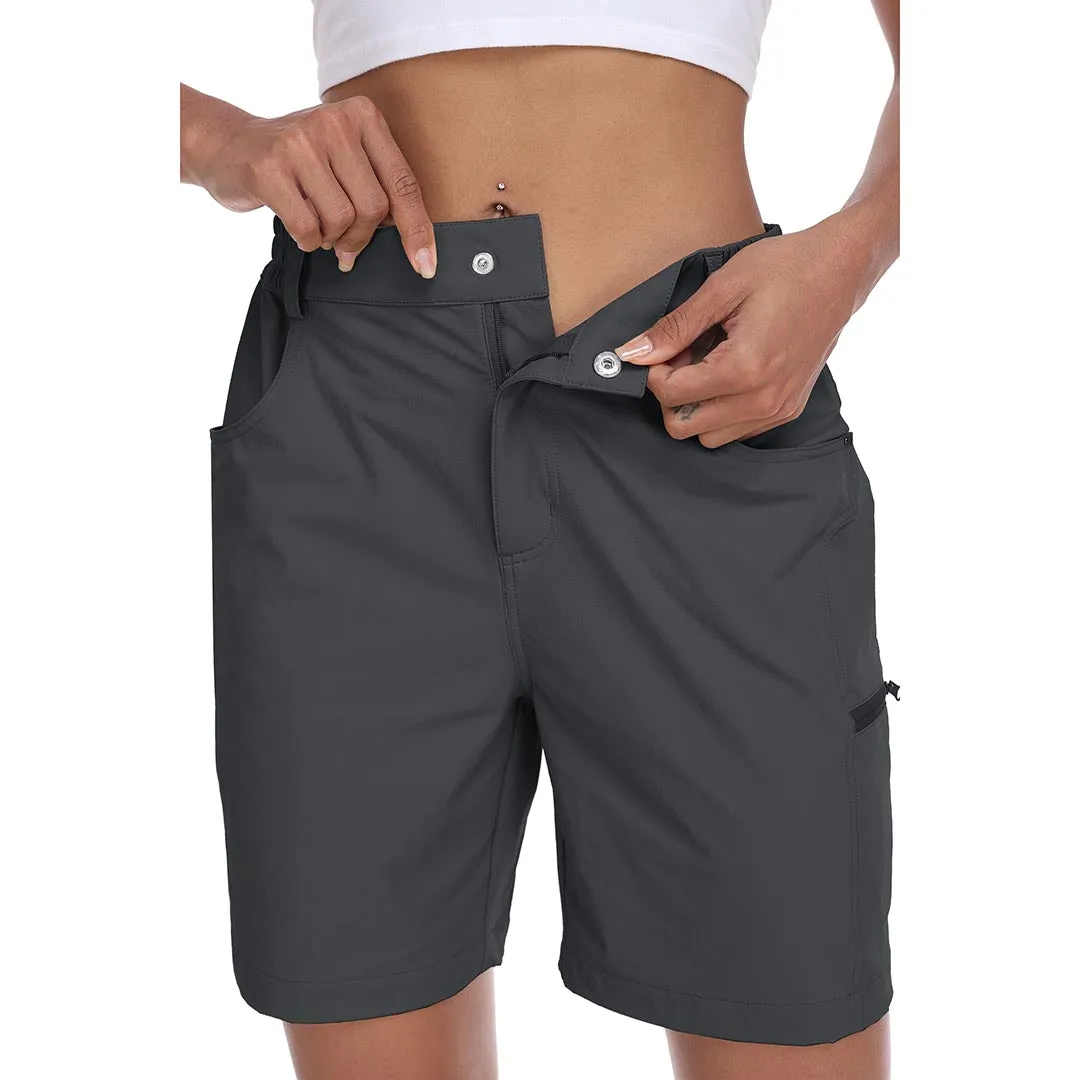 Lightweight waterproof pocket shorts for women